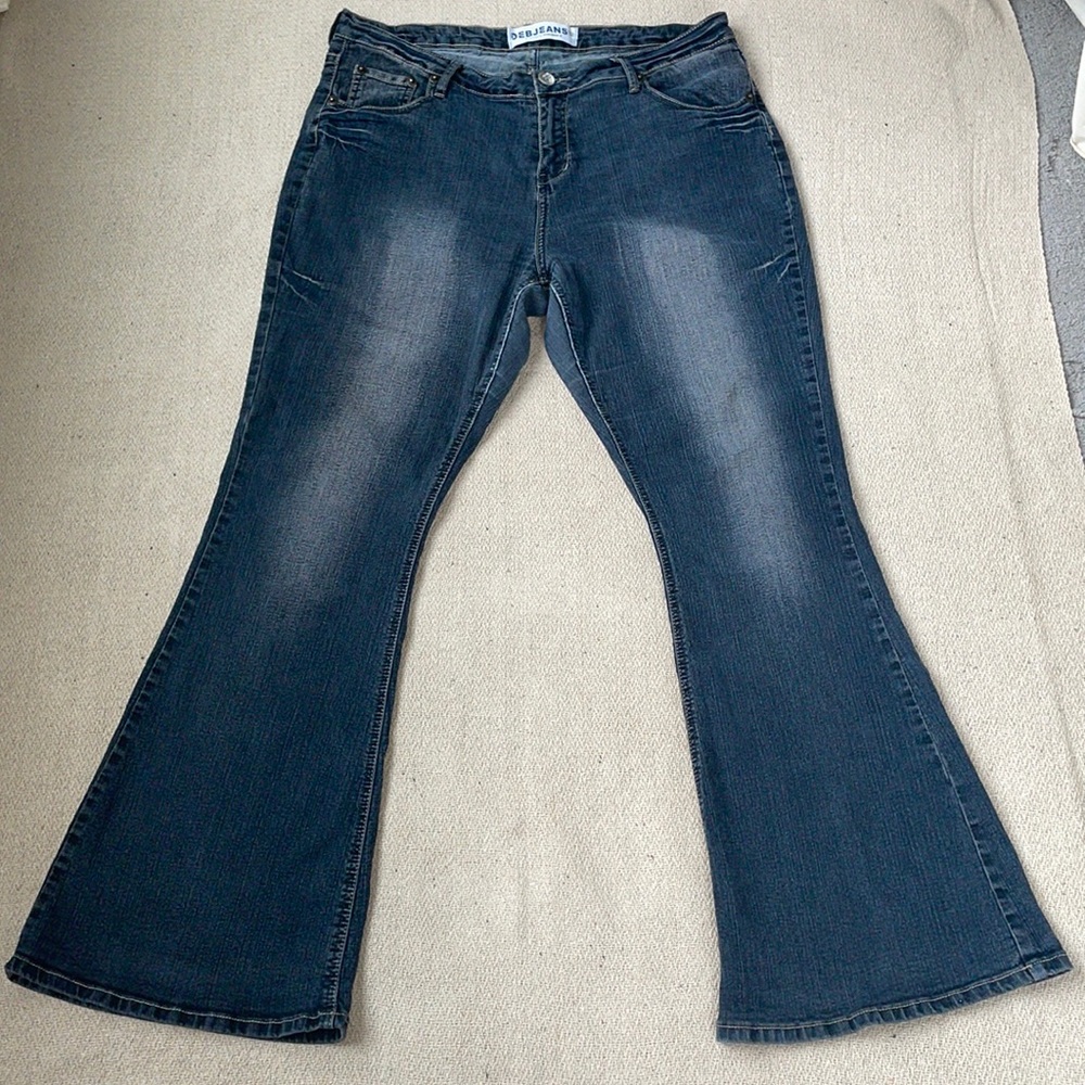 Women's Dark Wash Flare Jeans - Blue